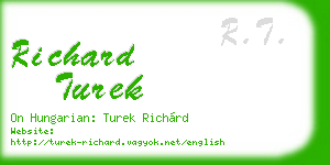 richard turek business card